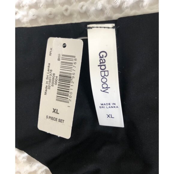 NWT GapBody No Show Thong, Black 5-piece set, XL - Picture 2 of 5